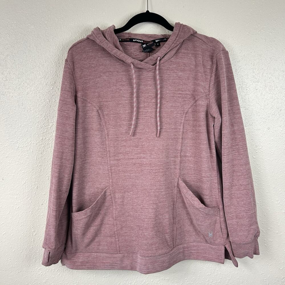 Spyder Active Pink Hoodie Women's Pullover Stretch Long Sleeve Athleisure M
